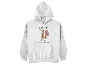 D.A.B. on white Hoodie